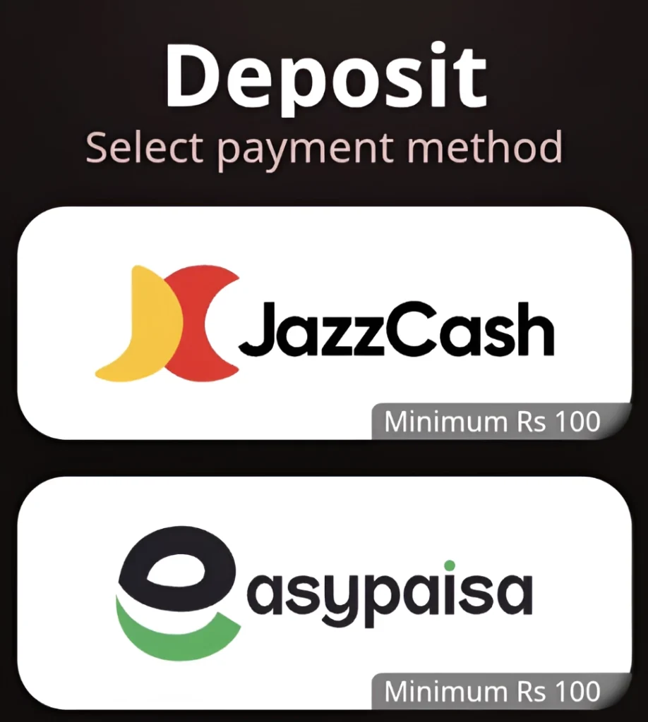 PK Plus Game Deposit Options