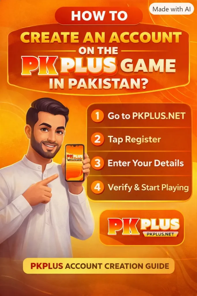 How to Create an account on the PKPLUS Game in Pakistan?